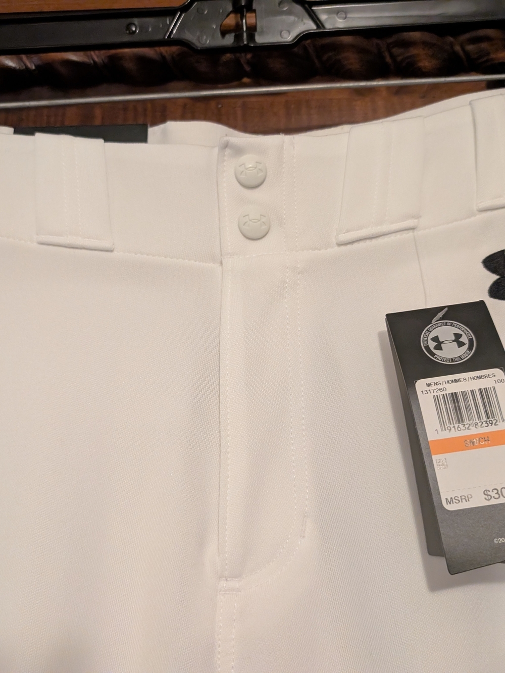 Under Armour Men’s White Performance Baseball Pants